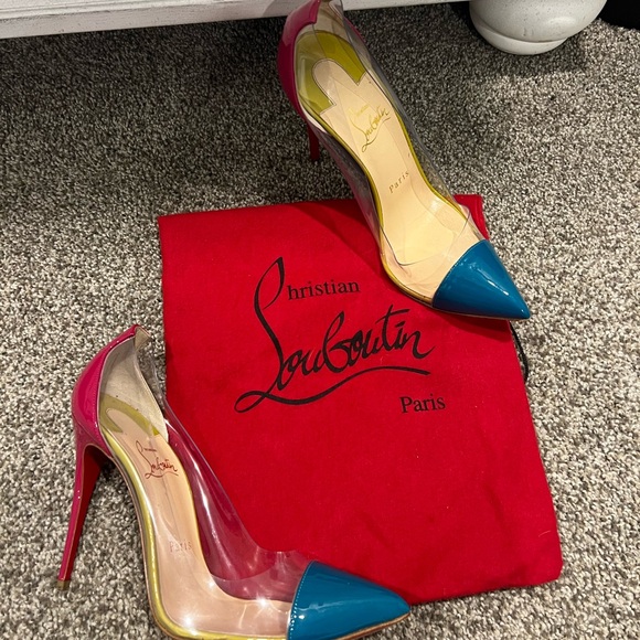 Christian Louboutin debout 100 PVC Riviera - Picture 2 of 6